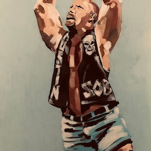 Stone Cold Steve Austin Print 16x20, stone cold art, wwe art, wwe artwork, wrestling art, wwe fan art, stone cold Steve Austin, Austin 316