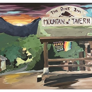 The Rock Inn Art Print, Estes park art, Colorado art, local art, Estes park Colorado, Estes park gift