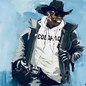 We Comin, coach prime art print, CU buffs art, Colorado buffs artwork
