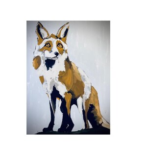 Golden Fox Art Print: Wildlife Wall Decor, Fox Artwork image 4