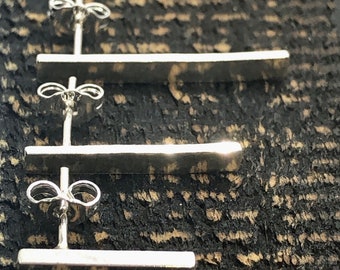 Bar Drop Earrings/Silver Bar Earring/Gold Bar Earring/Bar earrings/Simple Bar Earrings/Stick bar Earrings/Sterling Dainty Bar Earrings