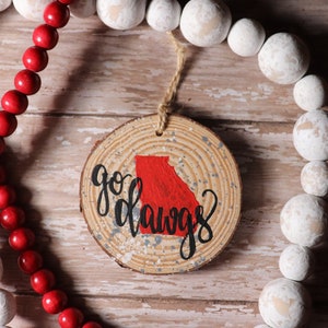 Go Dawgs Ornamento / Dipinto a mano