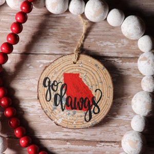 Go Dawgs Ornament | Hand-painted