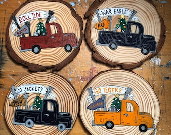 Custom Team Truck Ornament | Hand-painted