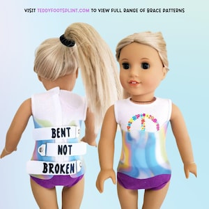 American Girl, Our Generation Doll scoliosis back brace, mini toy spinal brace