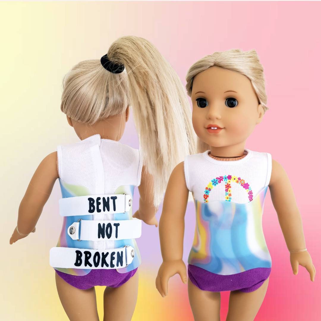 18 American Girl, Our Generation Doll Scoliosis Back Brace, Mini Spinal