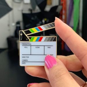 MOVABLE Film Slate Enamel Pin (Blank) - By Chloe Cruz