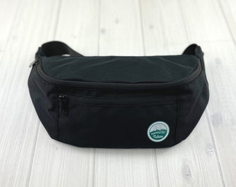 Black Fanny Pack, Crossbody, Sling, Waist Bag, Belt Bag Hiking Gifts for Men and Women, Running Gifts, Outdoor Gift Ideas for Her and Him