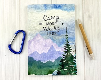 Camping Trip Planner, Log Book, Camper Notebook, Camper Gift Idea for Women and Men, Camping Gift