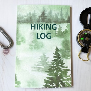 Hiking Journal, Hikers Log Book, Hiking Trail, Notebook, Hiking Gift Idea for Women and Men, Backpacking Gift