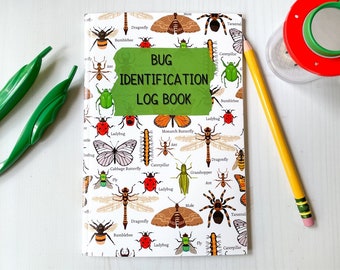 Insect Identification Log Book for Kids, Bug Specimen Notebook, Entomology Gift,  Insect Activity Prompts Logbook, Backyard Bug Hunter Book