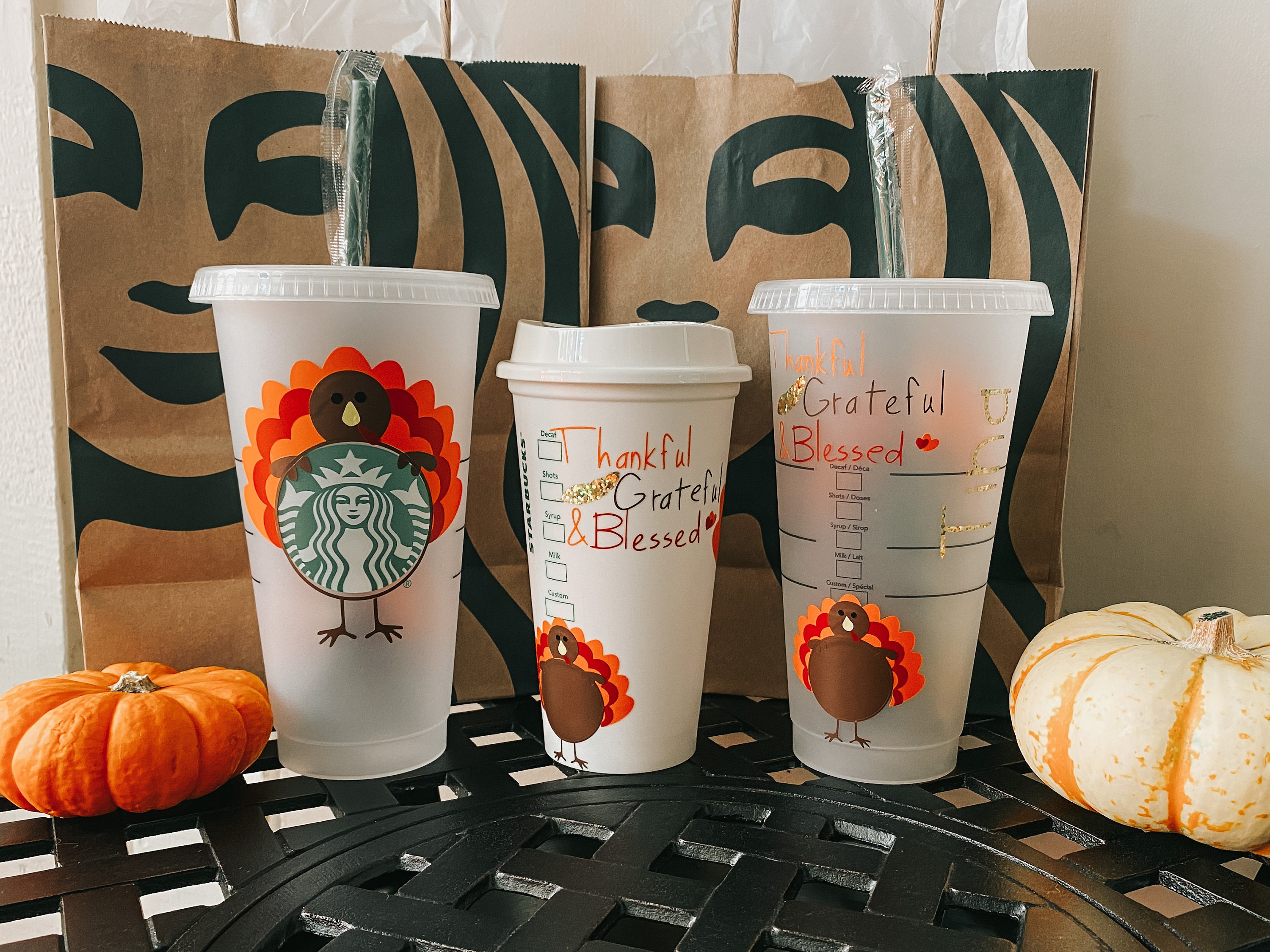 Thanksgiving Turkey Starbucks Cup Personalized Etsy UK