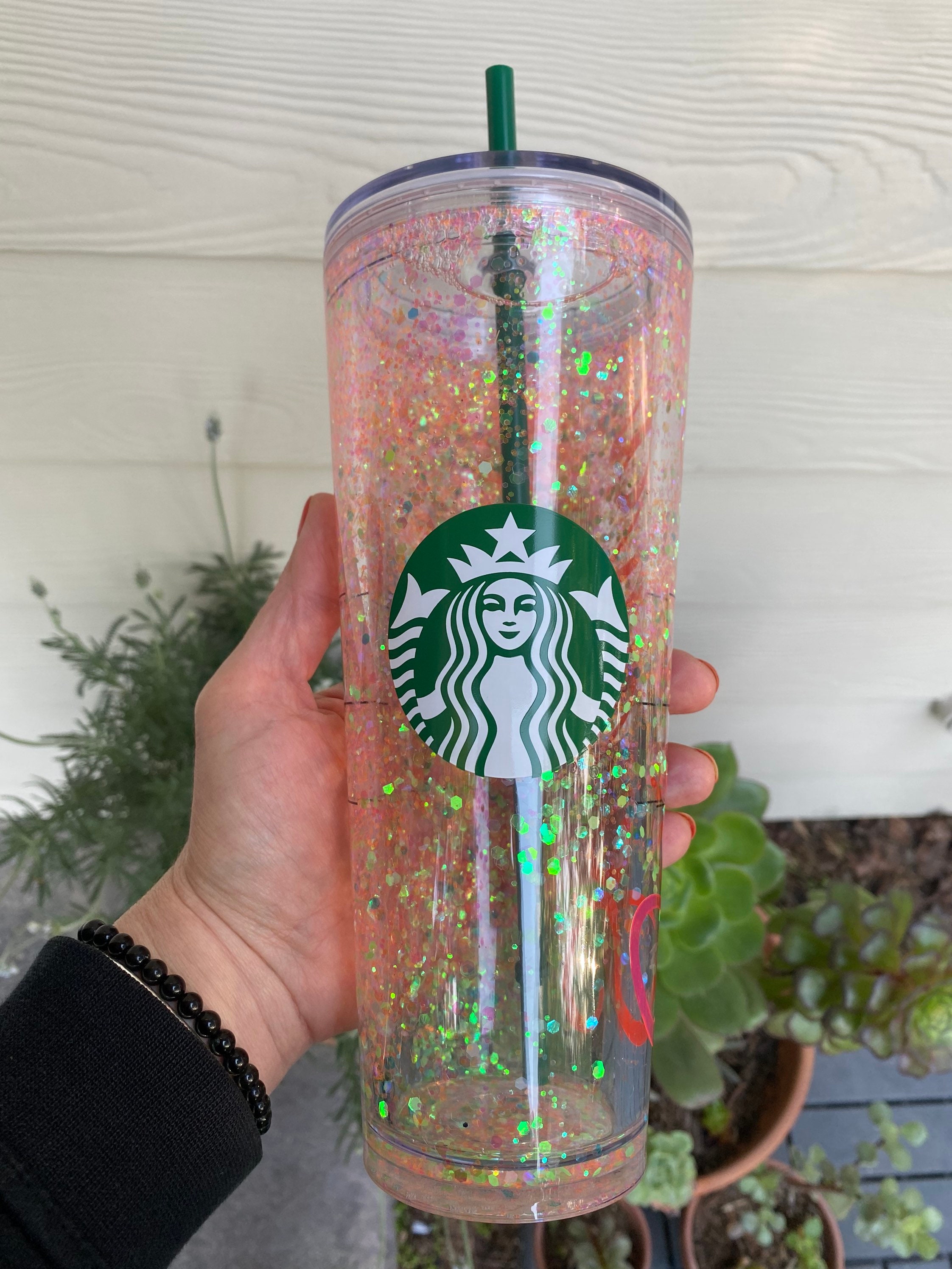 Starbucks Snowglobe Summer Tumbler Personalized Etsy