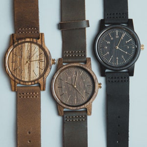 Personalized wood watches,Men watch engraved,Wooden watch for men,Groomsmen gift watches,Leather strap watch,Engraved wood watches