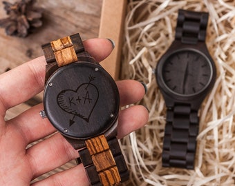 Custom wood watch for men, Wooden watches for men, Personalized watch wood, Engraved wood watch, Wood watch men, Fathers day gift ,Dad gift