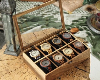 Uhrenkästchen, Holzuhrenkästchen, Uhrenkästchen, Personalisierte Uhrenbox, Geschenk für Männer