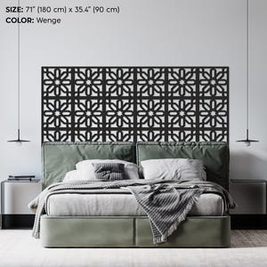 Floral headboard, Headboard panels,  Bed headboard, Wooden headboard, Queen headboard, Boho headboard, Unique headboard,Boho wood wall panel