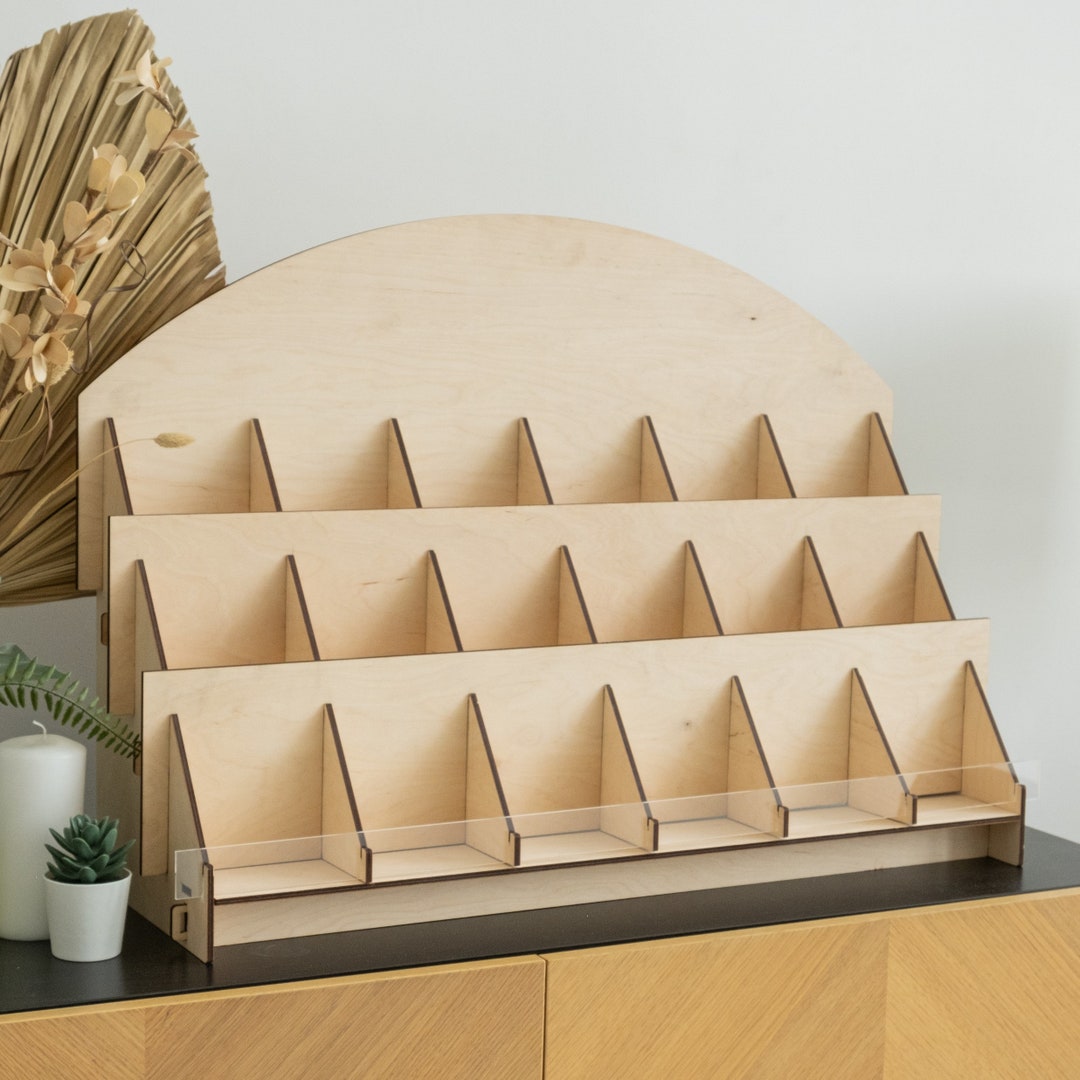 Greeting Cards Display Wood, Sticker Display Stand, Wood Retail Display
