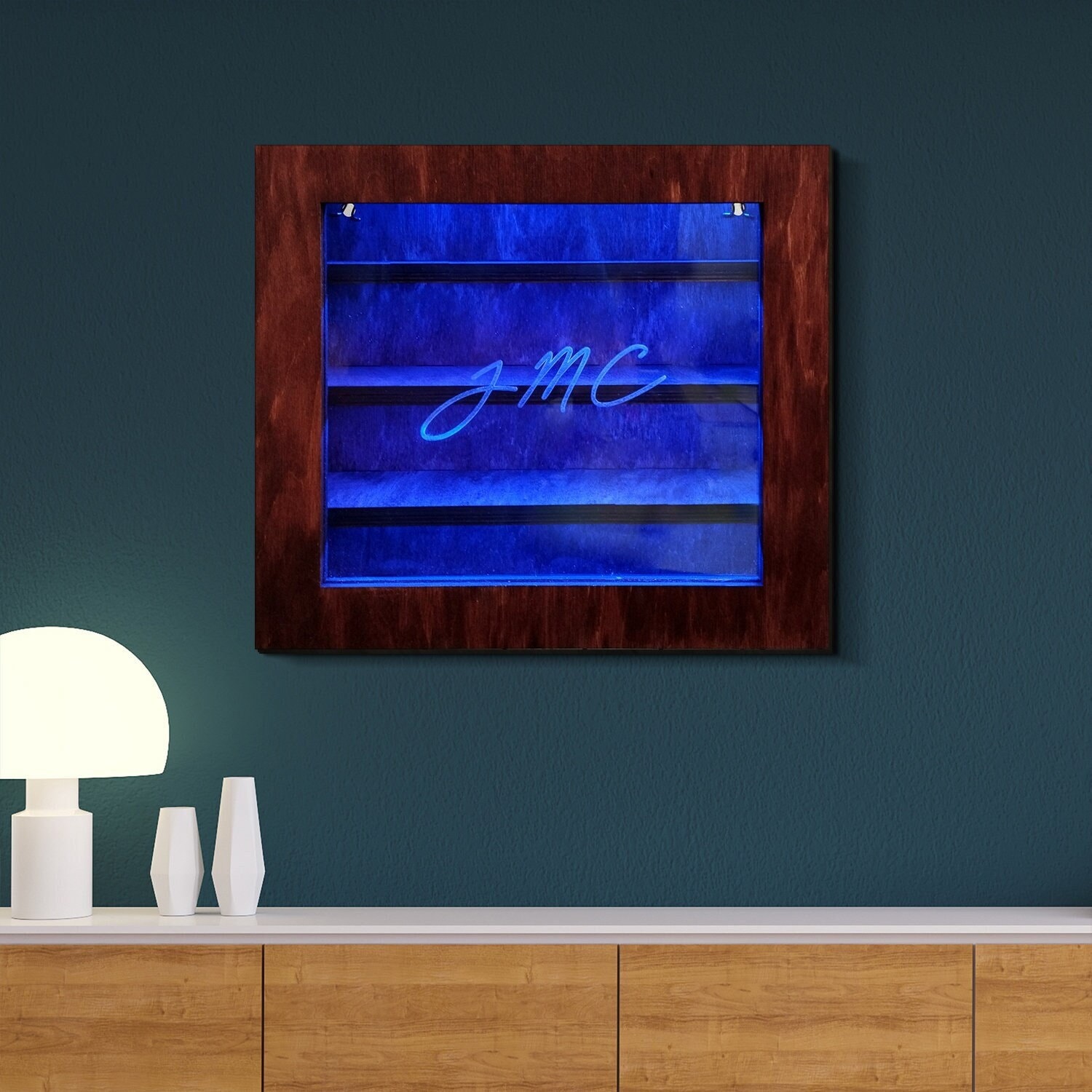 Lighted shot sale glass display case