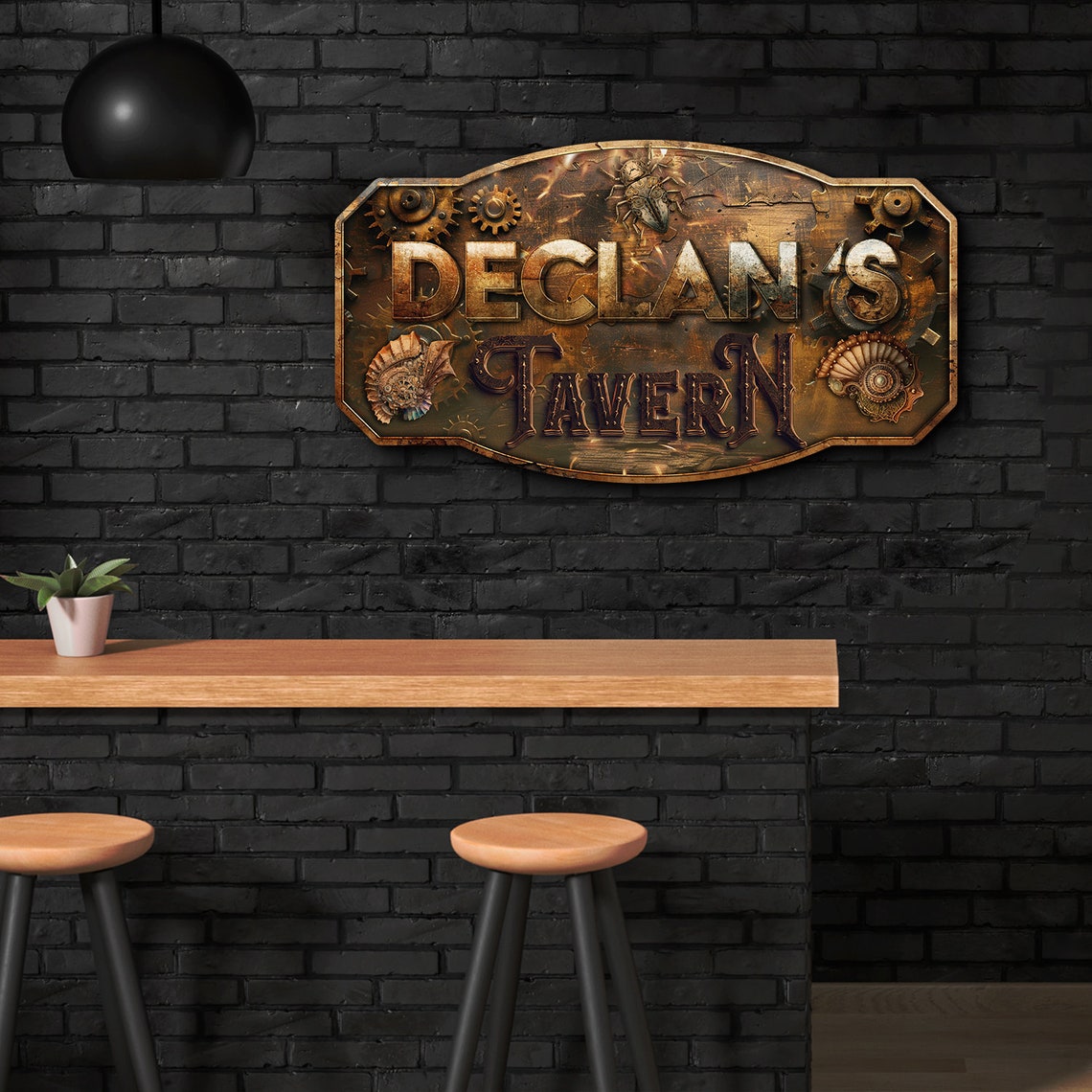 Personalized Wooden Tavern Sign, Bar Wall Art, Man Cave Wood Wall Art ...