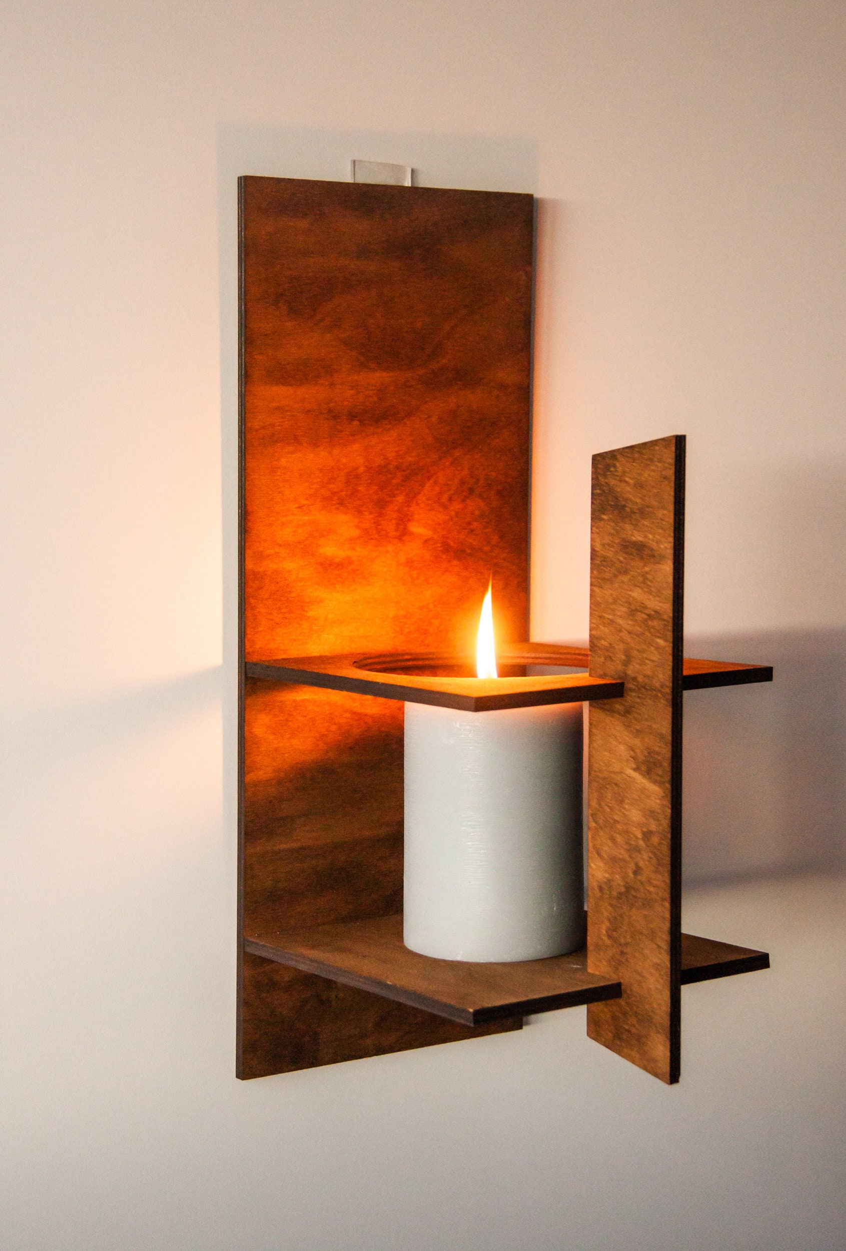 Farmhouse Wooden Sconces Wall Candle Holder Wood Candle Sconce