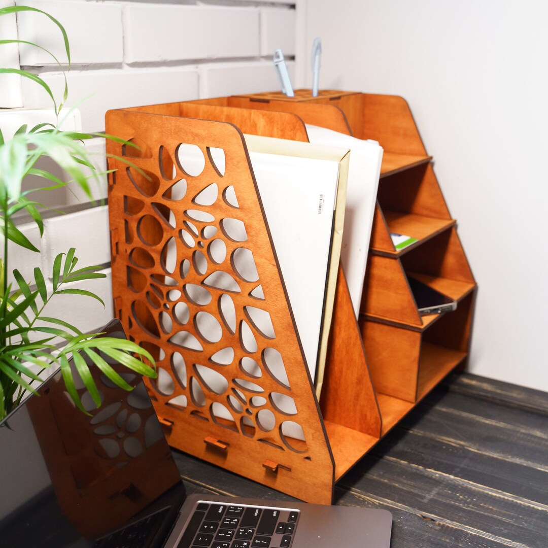 Document Organizer Desk Document Holder Desk Magazine Rack Etsy