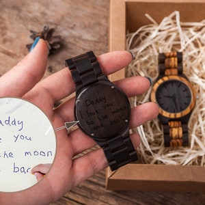 Custom wood watch, Wooden watch, Engraved wood watch for men, Personalized wood watch for men, Wooden watch for men