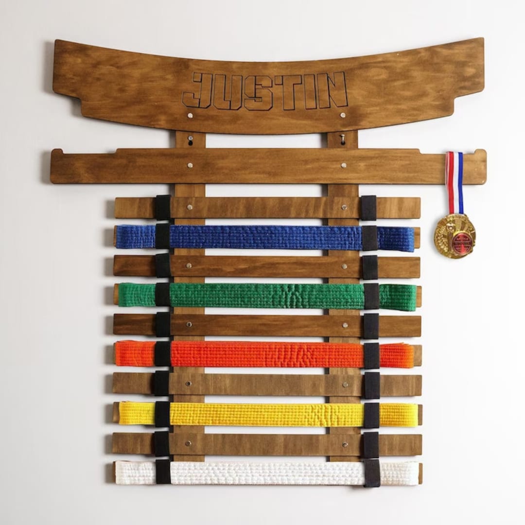 Karate Belt Display Rack, Judo Belt Display, Martial Art Belt Display