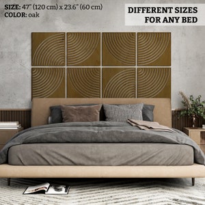 Mid century king headboard, Mcm queen headboard,Wooden headboard,Modern bed headboard,Carved headboard,Wall mount headboard,Headboard panels