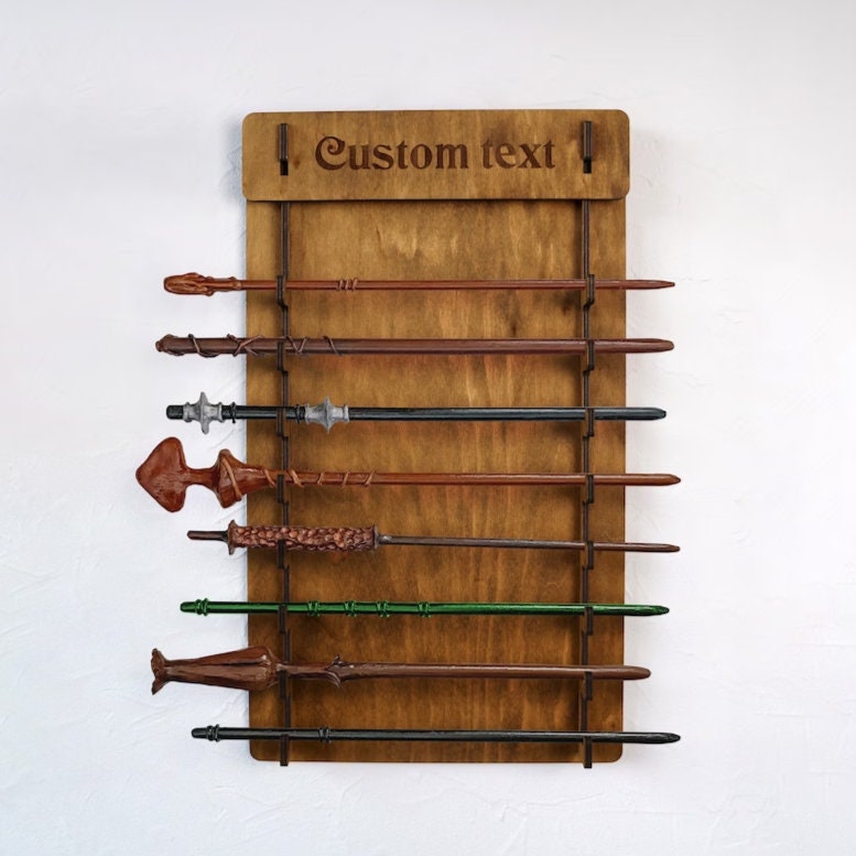 【Exclusive!】6 Tiered Wooden Wizard Wand Display Stand, Wall-Mount Magic  Wands Holder (Wands Not Included)