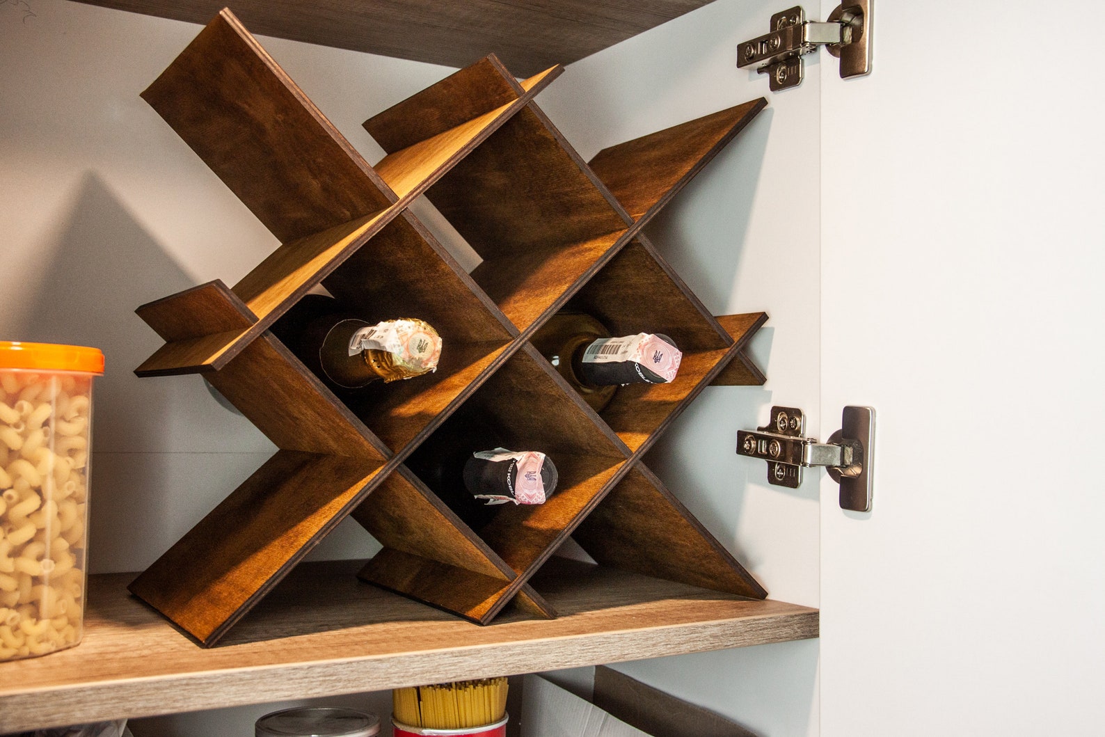 Wine Rack Countertop Wood Wine Rack Free Standing Wine Rack Etsy