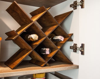 Wine rack countertop wood, Wine rack free standing, Wine rack floor, Rustic wood wine rack, Wine rack table top, Wood wine rack, Wine holder