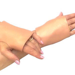 Leather gloves fingerless, Soft leather gloves unisex