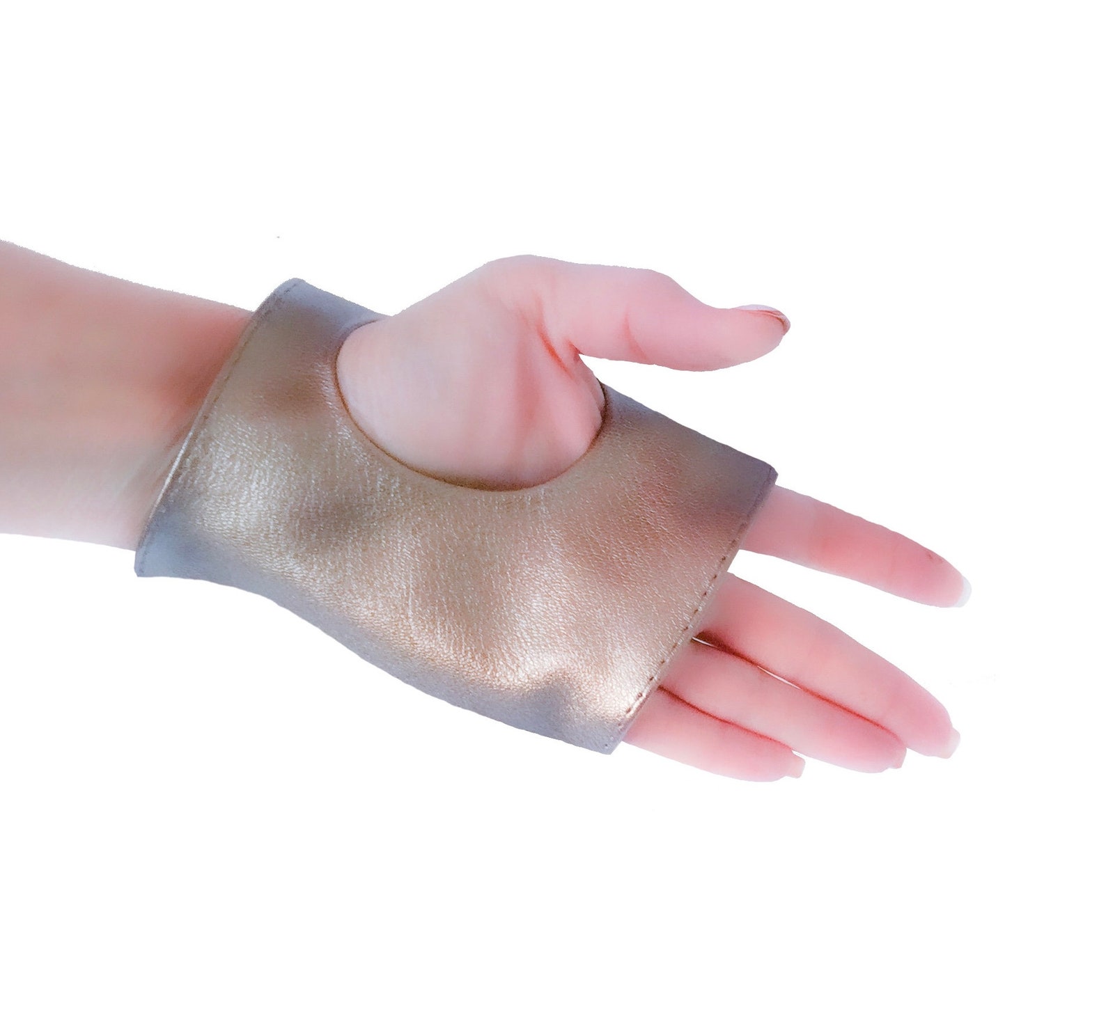 Silver Leather Gloves Fingerless for Women or Men Etsy UK