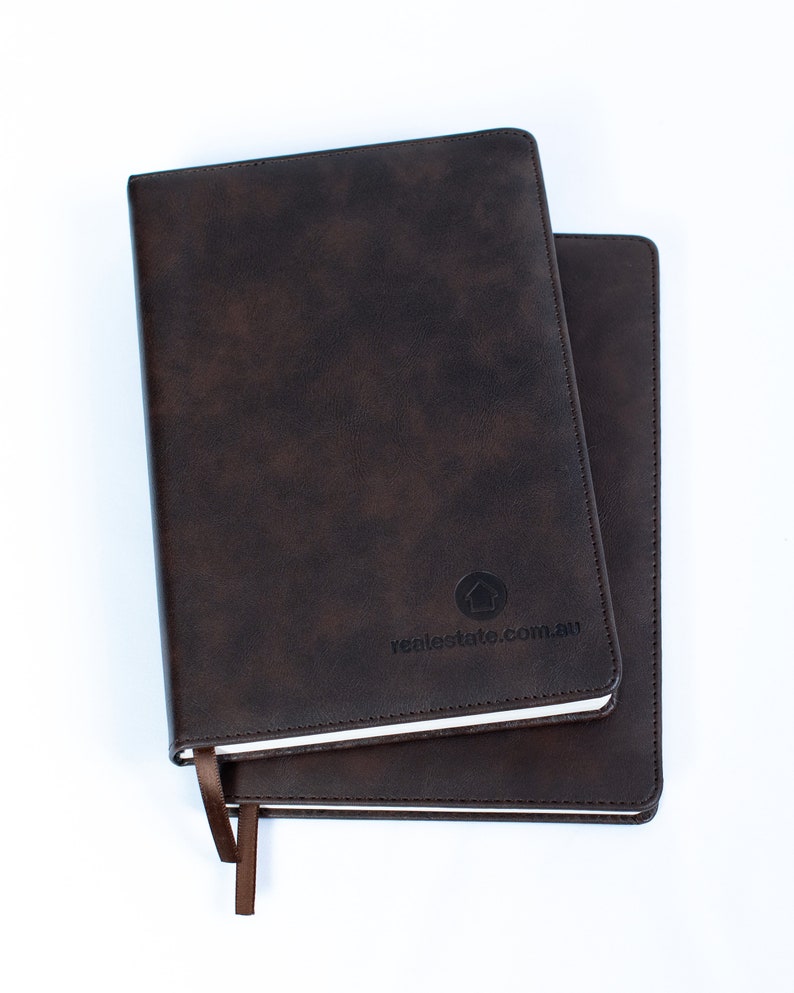 A5 Leather Notebook Brown Dark Brown