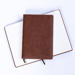 A5 Leather Notebook Brown image 3