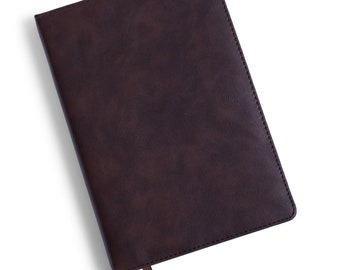 A5 Notizbuch aus Leder- Dunkelbraun