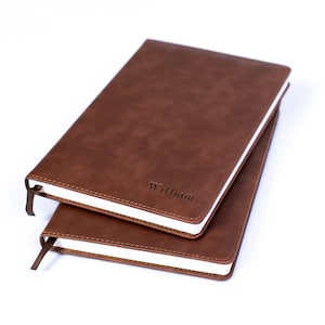 A5 Leather Notebook Brown image 1