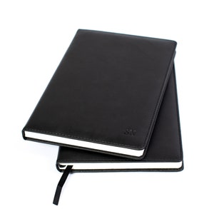A5 Leather Notebook Brown Black