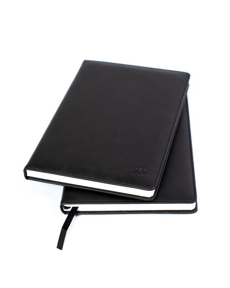 A5 Leather Notebook Brown Black