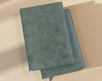 A4 personalised leather notebook