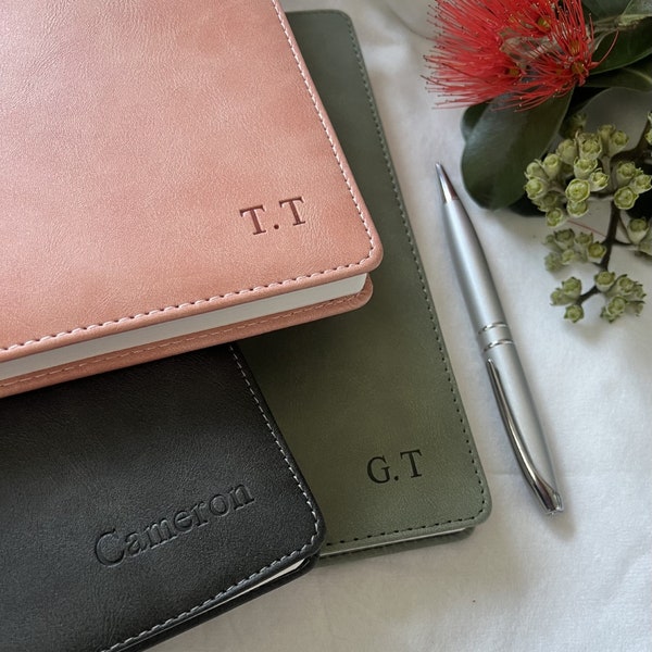 Personalised A5 Vegan Leather Notebook