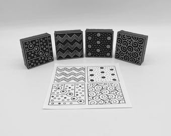 Tile Doodles Set 3 Foam Stamp |  Mixed Media | Artists' Tools