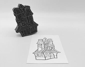 FOAM STAMPS | Haunted House | Mixed Media by RHONDA | Artists' Tools