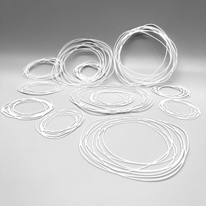 MASKER | Geneste cirkels Sets van 12 | Gemengde techniek | Ideaal voor gelplaatprinten, polymeerklei, verf en textuurpasta