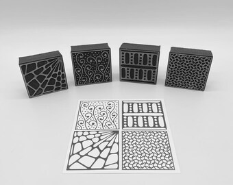 Tile Doodles Set 4 Foam Stamp |  Mixed Media | Artists' Tools