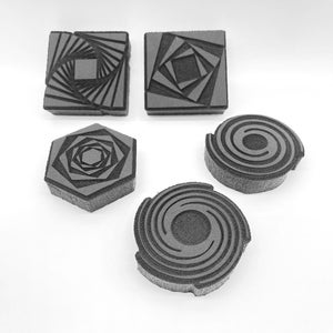 SCHUIMSTEMPELS | Gedraaide en gedraaide set | Gemengde techniek | Gereedschap voor kunstenaars