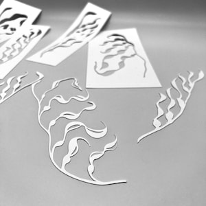 MASQUE | Assortiment d'algues | Technique mixte | Idéal pour l'impression de plaques de gel, l'argile polymère, la peinture et la pâte de texture