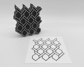 FOAM STAMPS | Rattan Wicker Style 3 | Mixed Media | Artists' Tools