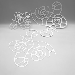 MASKER | Neurografische stijl 7 | Gemengde media door Joan Miron | Ideaal voor het bedrukken van gelplaten, polymeerklei, verf en textuurpasta